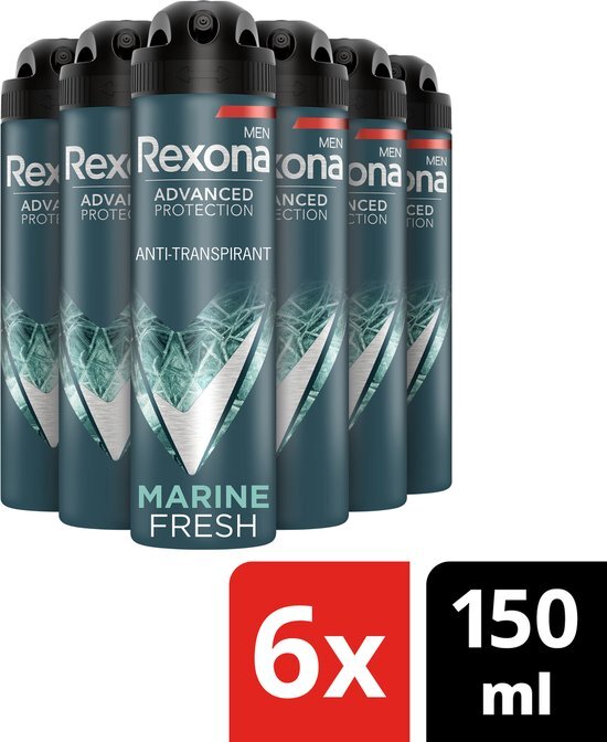Rexona Men Marine Deodorant - 6 x 150 ml - Voordeelverpakking