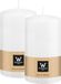 Wiedemann Bougie cylindrique/bougie pilier - 2x - blanc - 13 x 7 cm - 52 heures de combustion - bougies cylindriques