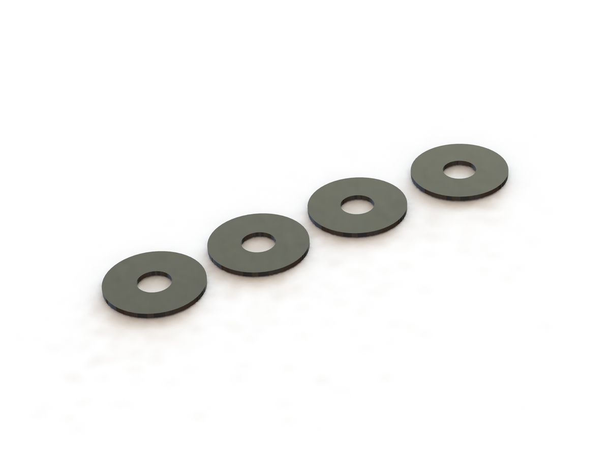 ARRMA Washers - AR709051 - 10mm - 0,5mm - Grijs - Metaal - KRATON, OUTCAST, SENTON, TALION, TYPHON