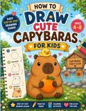 How to Draw Cute Capybaras for Kids Ages 4-8