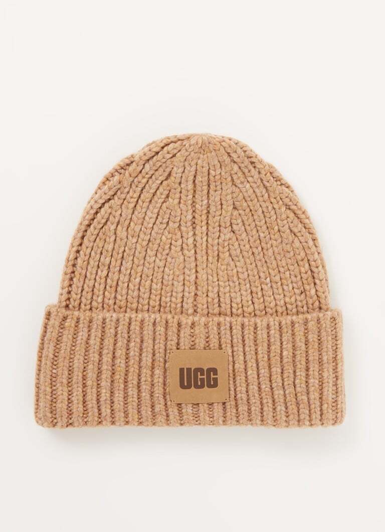 UGG UGG Chunky Rib muts in wolblend met logo