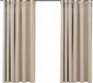 vidaXL Gordijnen linnen-look verduisterend haken 2 stuks 140x175 cm beige