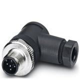 Phoenix Contact 1663129 M12 Noir, Acier inoxydable Connecteur de câble