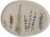 Unyqoos® Beige plat de service en grès avec motif floral