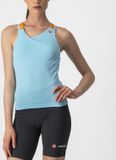 Castelli Fietsshirt mouwloos Dames Blauw Oranje - SOLARIS TOP SKYLIGHT-POP ORANGE - S