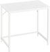 VASAGLE Bureau, petit bureau d'ordinateur, adapté pour un bureau, une étude ou une chambre, dimensions 50 x 80 x 76 cm, cadre métallique moderne, bois d'érable, blanc