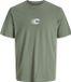 JACK & JONES JCOVIBRANT BACK TEE SS CREW STYD AW24 T-shirt Gris Manches courtes Coupe ample