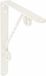 AMIG Plankdrager/steun/beugel Decoratief - metaal - wit - H150 x B125 mm - Tot 145 kg