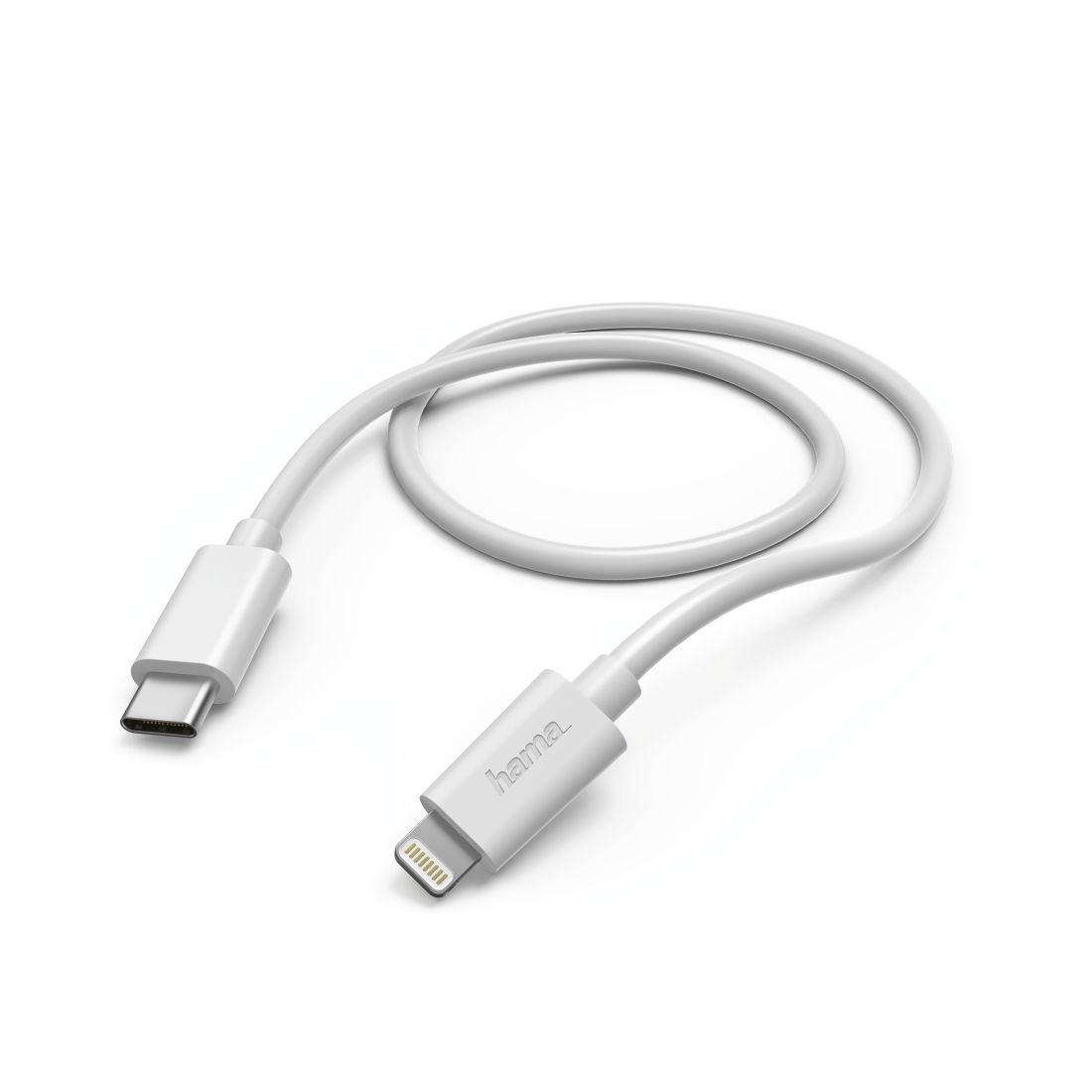 Hama Lightning naar USB-C Kabel - 1m - Wit