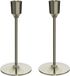 Decoris Set de 3 bougies de dîner de luxe chandelier en aluminium argent 20 cm