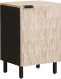 vidaXL Badkamerkast met plank Wit 38 x 33 x 58 cm Massief Mango Hout