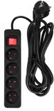 Neo tools NEO TOOLS 90-185 Series - Stroomverlengkabel - 3 m - 4 Stopcontacten - Zwart
