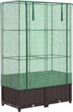 vidaXL Plantenbak verhoogd met kashoes 80x40x138 cm rattanlook