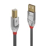Lindy 36642 USB-kabel 2 m USB 2.0 USB A naar USB B Grijs