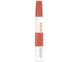 Maybelline SuperStay 24H Lipstick - 444 Cosmic Coral - Oranje - Langhoudende Glanzende Lippenstift - 9 ml