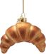 Vondels Boule de Noël Croissant - 7cm Verre, Marron, 1 Pièce
