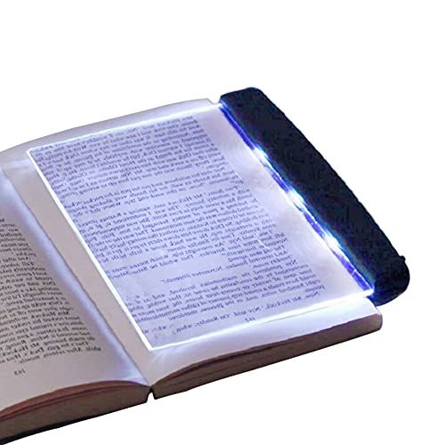 HERCHR LED Paperback Boek Licht, Draagbare Lezen Nachtlampje Ogen Beschermen Panel Boek Leeslamp met Afneembare Pagina Clip voor Nachtlezen, 6.9x5.6 inch
