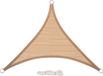 KAMYRA® Schaduwdoek Driehoek - Zonnedoek - Zonnescherm Pergola - UV Beschermende HDPE Canvas - Brun 3x3x4.25m