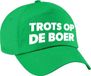 Boerenprotest pet trots op de boer vert adulte - casquette de protestation / d'action