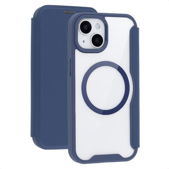 imoshion Transparante Bookcase met MagSafe voor de Apple iPhone 15 - Blauw