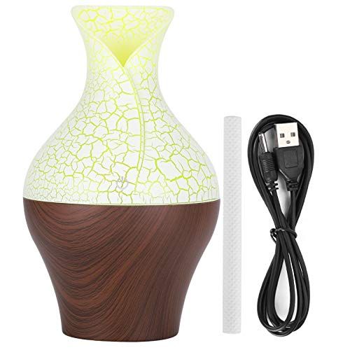 Aroma Luchtbevochtiger USB Geurverspreider Ultrasone Houtnerf LED Elektrische Essentiële Olie Diffuser (Wit) Huishoudelijke Apparaten