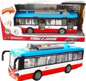 Bus urbain à volant d'inertie, éclairage et effets sonores - rouge