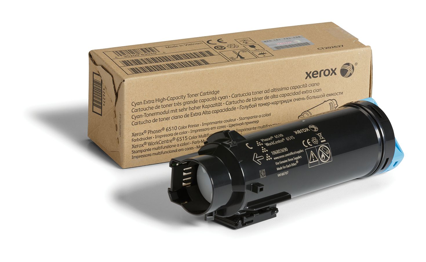 Xerox 106R03690 Cyan Toner Cartridge - High Yield - 4300 Pages - Compatible with Xerox WorkCentre 6515, Phaser 6510
