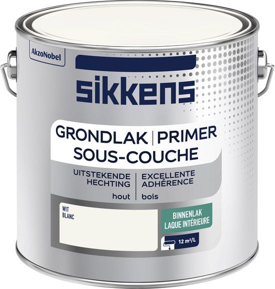 Sikkens grondlak binnen wit 2,5 liter
