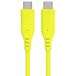 PREMIUMCORD USB-C-verbindingskabel van siliconen, opladen tot 3 A (20 V/60 W), datakabel tot 480 Mbit/s, extra zachte kabel, robuuste aansluitingen, lengte 1,5 m