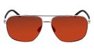 Columbia Heren Mist Trail Zonnebril, Glanzende Gunmetal/Oranje Revo Len, One Size