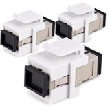 1aTTack.de 3x glasvezel keystone-connectoren OM1 of OM2 (UPC of PC) SC-simplex female naar SC-simplex female multimode beige