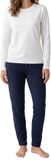 Hanro Dames pyjama Sleep & Lounge veelkleurig Lange mouw Effen Katoen/Modal XL