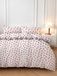 Nuit Des Rêves Single Quilt Cover-set (135 x 200 cm), rood en wit, 50% katoen/50% polyester, machinewasbaar, 127 draadtelling, button en envelop sluiting, gezellig en stijlvol beddengoed