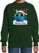 Bellatio Decorations Bol Foute kersttrui / sweater Christmas party met coole / stoere kerstbal - groen voor jongens - kerstkleding / christmas outfit 110/116