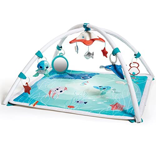 tiny love Treasure the Ocean 2-in-1 Gymini met Muziekmobiel, Speelmat met Lichtjes, Speelkleed, Speelmat, 0 m+