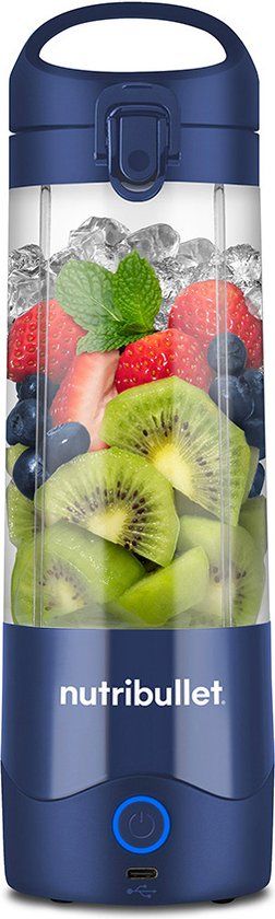 NutriBullet Portable Draagbare Blender To Go - Oplaadbare Blender - Mini Blender - Donkerblauw