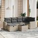 Maison Exclusive - Ensemble de meubles de jardin 7 pièces avec canapé et coussins, gris clair, en polyrotin