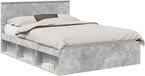 vidaXL Bedframe met hoofdeinde Beton 140 x 200 cm Bewerkt hout