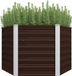vidaXL Verhoogde Plantenbak - 129x129x77 cm - Gegalvaniseerd Staal - Bruin