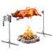 VEVOR Elektrische draaispies, in hoogte verstelbaar, 8 standen, max | Grill met draaispies, open vuur, motor met 38 W, automatisch koken, roestvrij staal, voor camping, picknick