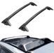 Latios Porte-bagages - Jeu de barres transversales - Aluminium Noir - Avec serrure - Capacité de charge 72,6 kg