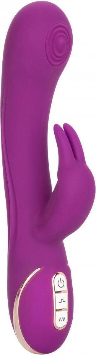 California Exotic Novelties Siliconen Vibrator Thumping Rabbit - Paars