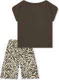 SCHIESSER Pyjama 3/4 Dames Olijfgroen L