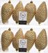 Decoris Kaemingk B.V. 8x Gouden dennenappels kerstballen 12 cm - Glitter - Onbreekbare plastic kerstballen - Kerstboomversiering goud