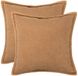 vidaXL Kussensloop 2 st houten beige 80 x 80 cm bouclé