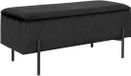 Merkloos House Collection Velvet Hocker Ylwa Zwart