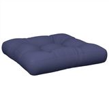 vidaXL Palletkussen - 60x60x12 cm - Stof - Marineblauw