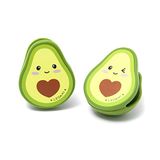 Legami - Set met 4 clips voor het sluiten van de verpakkingen, 4,3 x 5,5 cm, avocado-motief