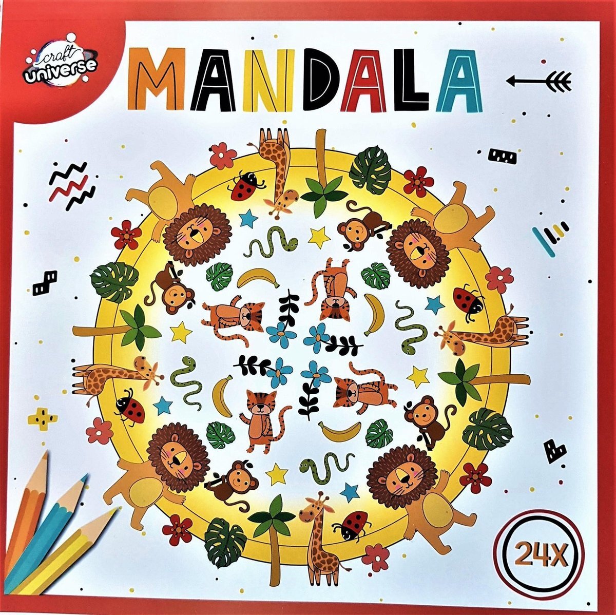 craft universe Mandala Kleurboek voor Kinderen Safari Fun