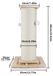 Poteau griffoir - Bois - 60 cm de haut - Vertical - Simple - Base large et stable